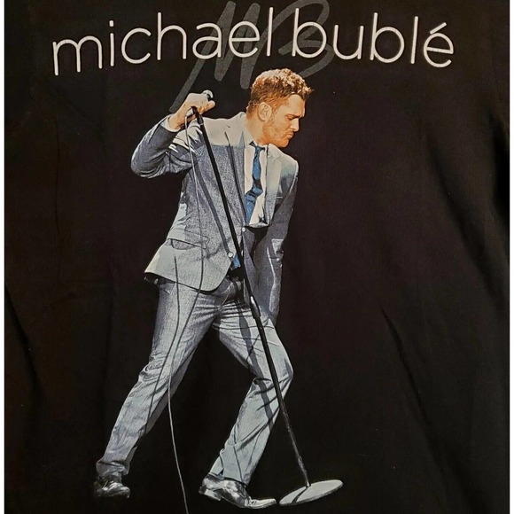 Michael Buble Band Concert Tee Unisex Slim Fit Black Size medium - Picture 5 of 10